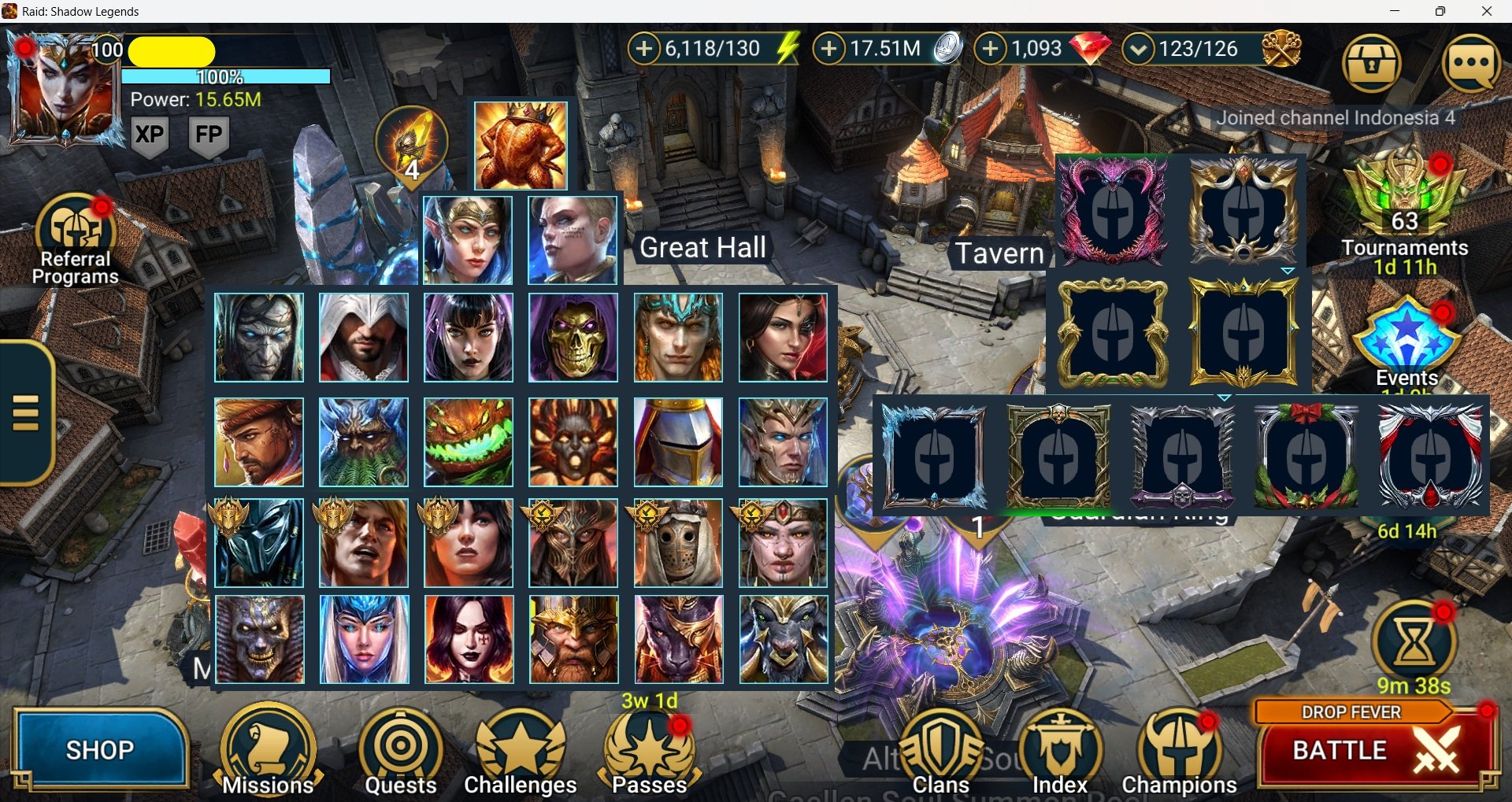 Marius • Niamhe • Marichka • Fabian • Predator • 80k Energy • 280 Blue/96 Purple/16 Legendary Gems/68 Yellow