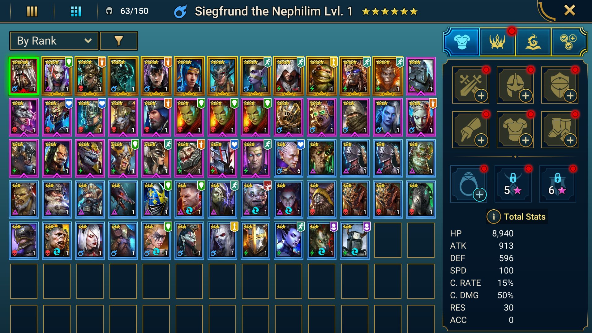 Siegfrund Nephilim • 11 Legendaries • 270+ Days of Rewards • Starter