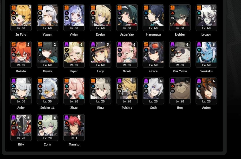 Miyabi E2 • Isyuan • Vivian • Astra Yao • HSR progress