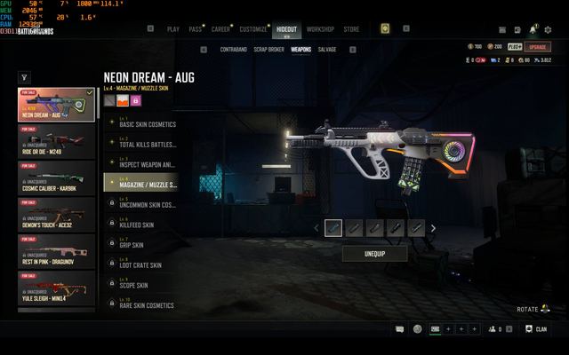 AUG Neon Dream Lv 4 • Glasya • EASPA Dance Packs