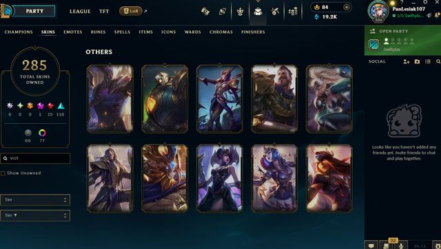 Victorious Jeanne • Victorious Eliza • Victorious Morgana • 172 champions • 285 skins, Server: EU Nordic & East