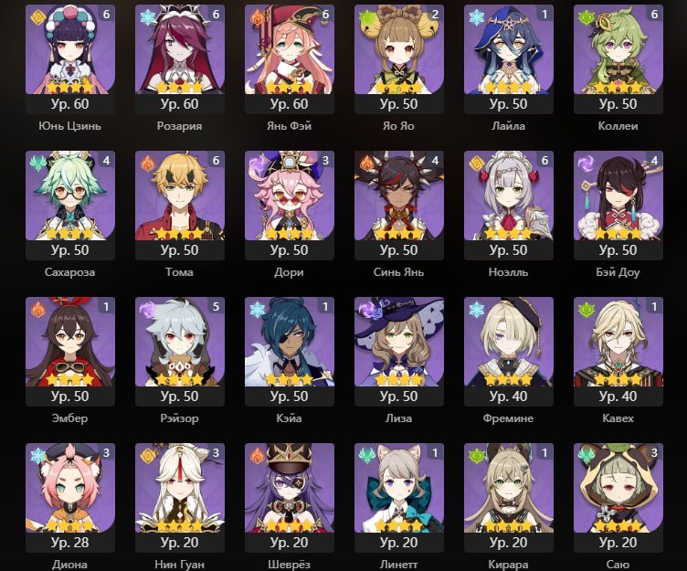 Jingliu E2 • Dan Heng Devourer • Phainon • Castorice • Luocha E1 • Trailblazer • Ruan Mei • GenSh, Server: Europe