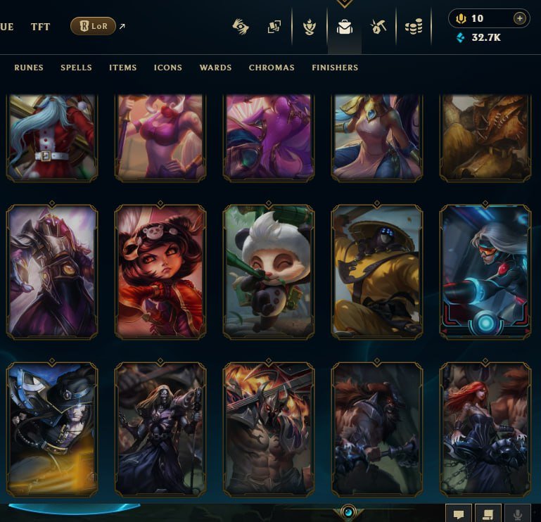 BLACK ALISTAR • PAX TF • KING RAMMUS • UFO CORKI • SILVER KAYLE • 1,271 skins • Master, Server: EU West