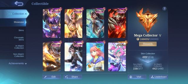 Mega • legend lunox • 4 Prime Skins • HxH harith • KOF dyrotth • Eren Yin • LUCKY6 • deluxe 85 • EPIC Recall