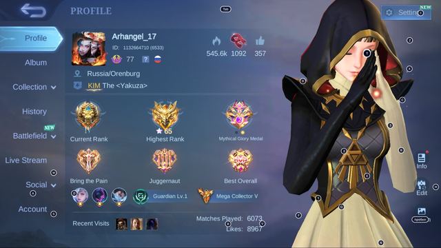 LEGEND Franco • Nexus Thamuz • 11.11 Wanwan • Aspirants Angela, Fanny • Vessel Hanabi