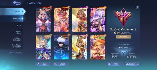 Girls ID • 59 Skin • Lunox JJK • Gojo Zenith • Angela Collector • Xavier Deluxe