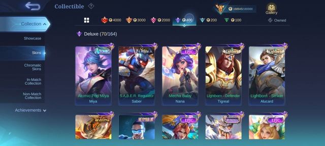 Mega collector Legend 2 • Exorcist 1 • Aspirant 1 • Allstar 1 • Prime 2 • Ducati 1 • General 1 • Luckybox 6 • Star 5